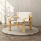 MAYEERTY Poltrona in rovere Poltrone moderne da salotto con struttura in legno massiccio per soggiorno, camera da letto, balcone
