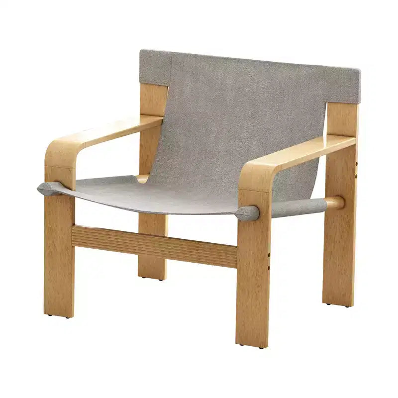MAYEERTY Fauteuil d'appoint en chêne Chaises de loisirs modernes Fauteuils avec cadre en bois massif pour salon chambre balcon