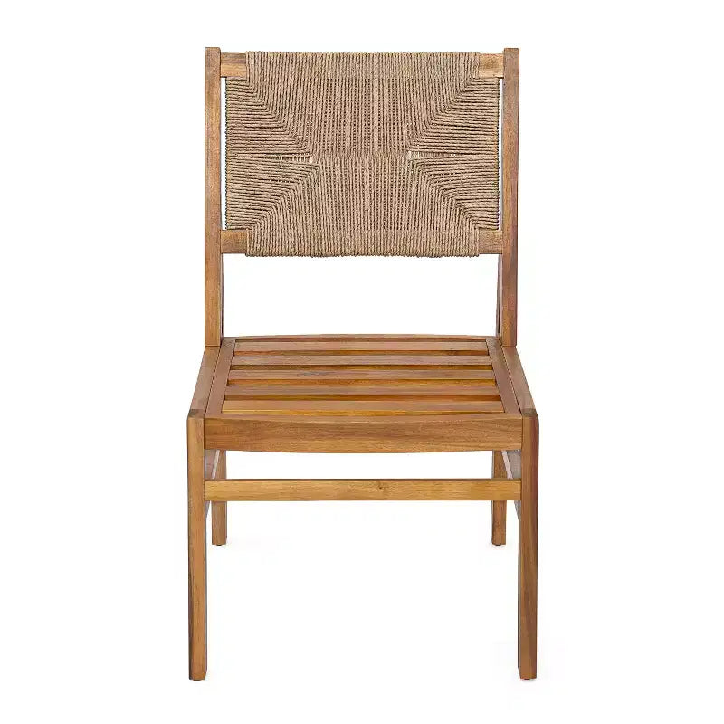Christopher Knight Home Daisy Set da pranzo rustico da 3 pezzi in legno di acacia con sedie in vimini intrecciato