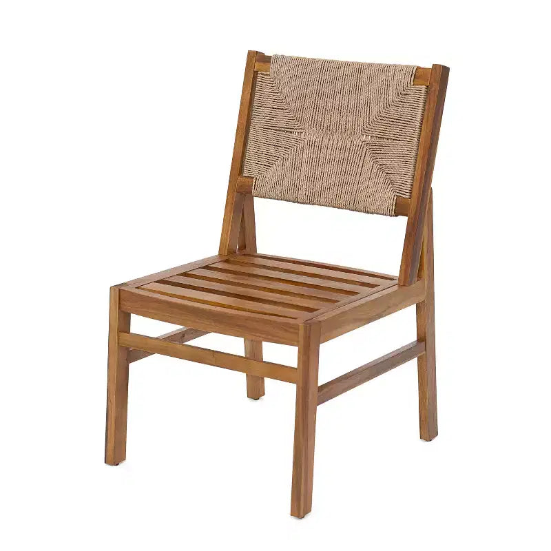 Christopher Knight Home Elara Set da Pranzo Rustico da Giardino 3 Pezzi in Legno con Sedie in Vimini Intrecciato