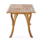 Christopher Knight Home Maurice Set da Pranzo da Esterno 7 Pezzi in Legno di Acacia Rustico con Sedie in Vimini Intrecciato