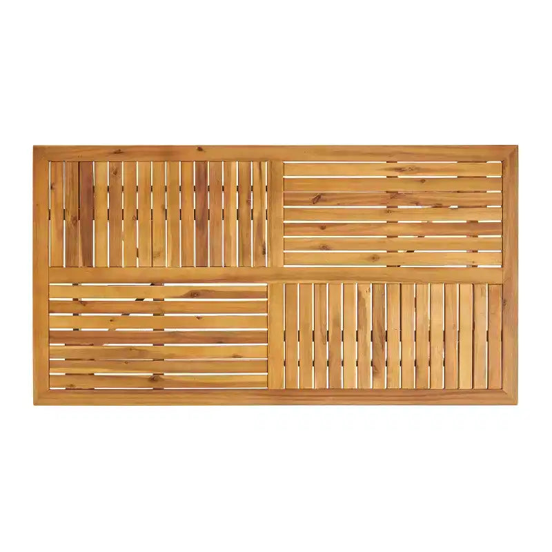 Christopher Knight Home Maurice Set da Pranzo da Esterno 7 Pezzi in Legno di Acacia Rustico con Sedie in Vimini Intrecciato