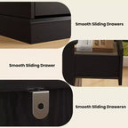 Cassettiera a 8 cassetti per camera da letto, Comò con cassetti profondi, Cassettiera doppia grande per armadio con piano ampio, Cassettiera orizzontale in legno