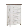Okak Farmhouse Style Console Dressers with Drawers,Chest of Drawers for Bedroom,Wooden Dresser with Retro Handle Ring