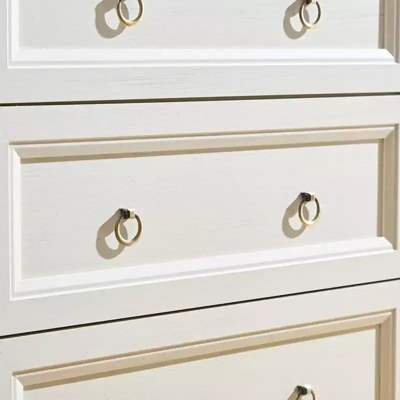 Okak Madia/Cassettiera da Consolle in Stile Rustico con Cassetti, Cassettiera per Camera da Letto, Cassettiera in Legno con Anello Maniglia Retrò
