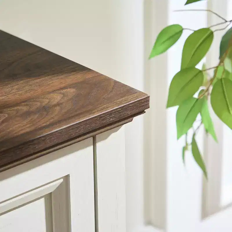 Okak Madia/Cassettiera da Consolle in Stile Rustico con Cassetti, Cassettiera per Camera da Letto, Cassettiera in Legno con Anello Maniglia Retrò