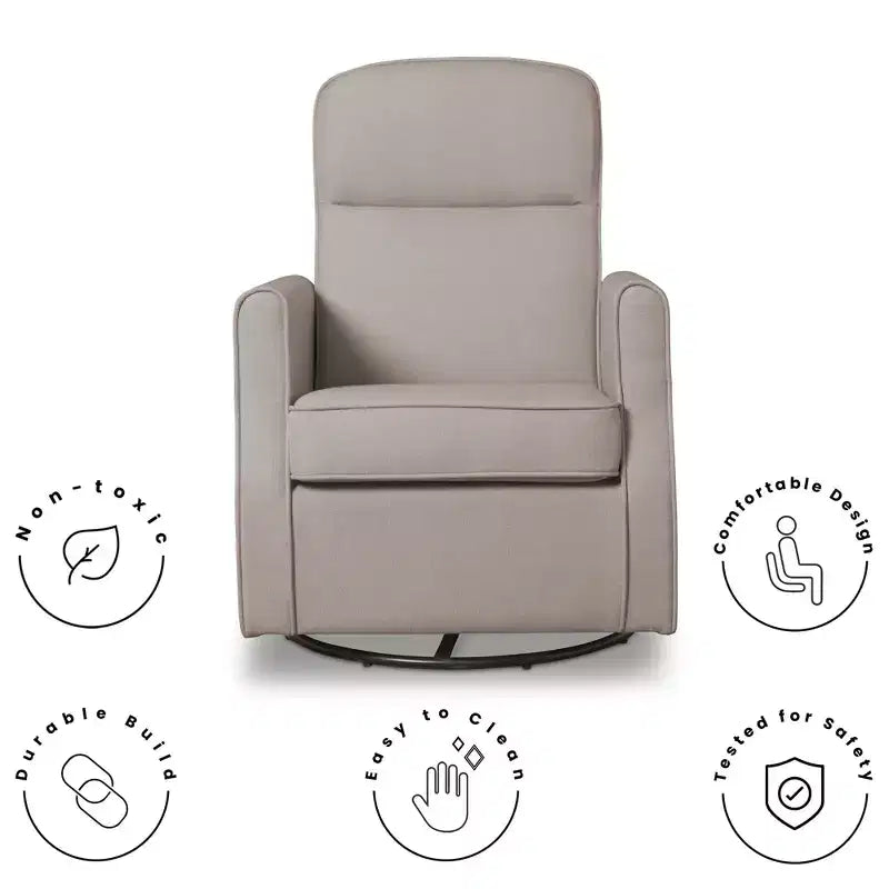 Fauteuil à bascule et pivotant étroit Delta Children Blair pour chambre de bébé
