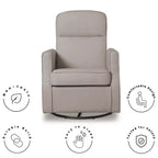 Fauteuil à bascule et pivotant étroit Delta Children Blair pour chambre de bébé