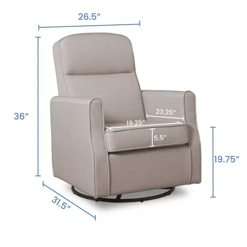 Fauteuil à bascule et pivotant étroit Delta Children Blair pour chambre de bébé