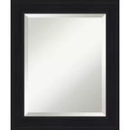 Amanti Art Abbey Black Beveled Framed Bathroom Vanity Wall Mirror