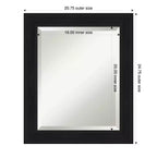 Miroir mural biseauté Amanti Art Abbey noir pour salle de bain