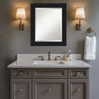 Miroir mural biseauté Amanti Art Abbey noir pour salle de bain