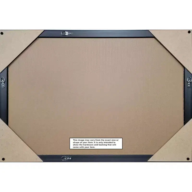 Miroir mural biseauté Amanti Art Abbey noir pour salle de bain