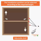 Meuble-lavabo de salle de bain 18 pouces avec lavabo simple, armoire de rangement autoportante avec lavabo en céramique, portes à fermeture douce et étagère réglable