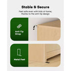 Cassettiera a 7 cassetti in legno con scorrimento fluido, soluzione di archiviazione moderna per camere da letto, soggiorni e corridoi