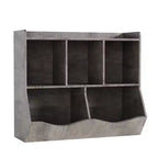 Storage Wooden Organizer & Bookshelf - 5-Section Book Rack Daycare Furniture, Nursery,Toddler Cabinet for Kindergarten,Playroom or Bedroom