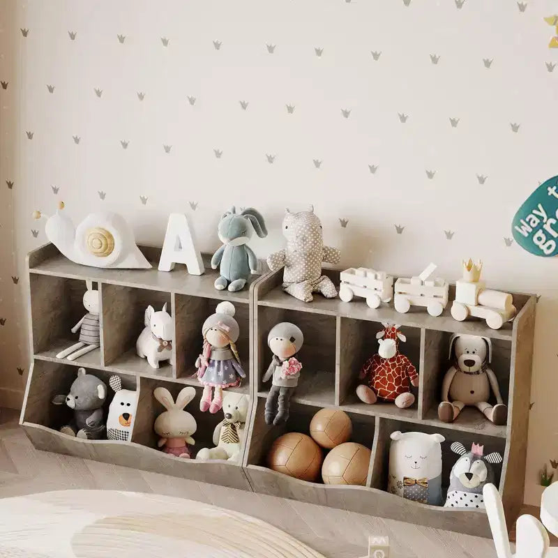 Mobile Organizer e Libreria in Legno - Scaffale a 5 Scomparti, Mobili per Asilo Nido, Cameretta, Armadietto per Bambini per Scuola Materna, Sala Giochi o Camera da Letto
