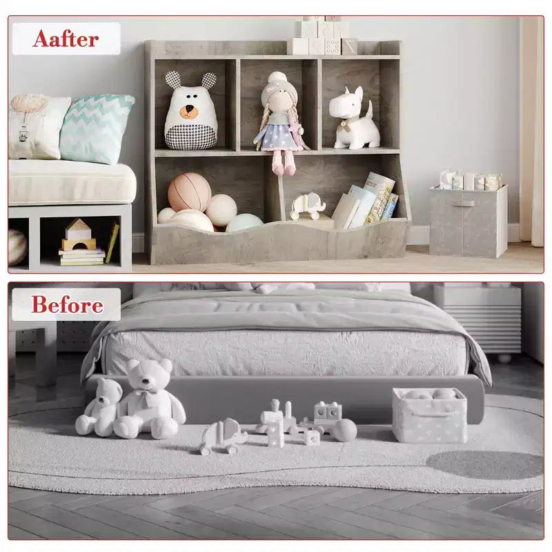 Mobile Organizer e Libreria in Legno - Scaffale a 5 Scomparti, Mobili per Asilo Nido, Cameretta, Armadietto per Bambini per Scuola Materna, Sala Giochi o Camera da Letto