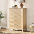Large-Capacity Grooved Five-Drawer Chest Spacious Clothing Storage Cabinet Ideal for Bedrooms and Hallways TV Cabinet