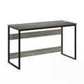 HomeStock 30 in.H Black Color Metal Writing Desks with Open Storage Shelf