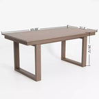 Set da pranzo da esterno Luma Rustic 7 pezzi GDFStudio