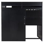 Lit mezzanine Luxystar Gaming avec bureau, lumières RVB et rangements, lit pleine grandeur peu encombrant pour adolescents et adultes