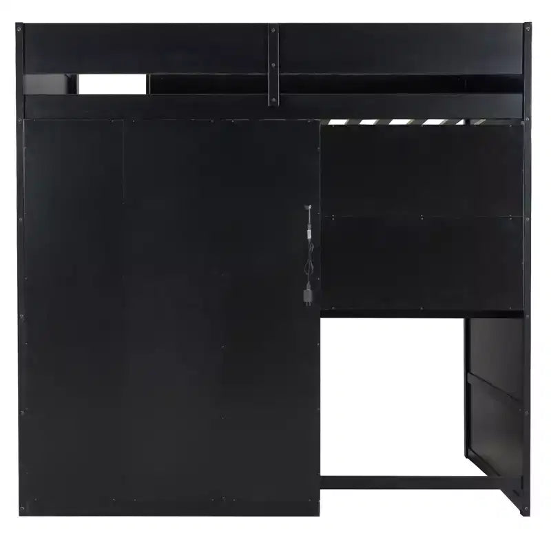 Lit mezzanine Luxystar Gaming avec bureau, lumières RVB et rangements, lit pleine grandeur peu encombrant pour adolescents et adultes