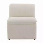 Poltrona Royal Hampton, Base Aperta Curva, Senza Braccioli, Moderna, Bouclé Avorio
