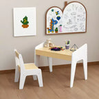 Ensemble Table et Chaise en Bois pour Enfants (1 chaise incluse), idéal pour les activités manuelles, le goûter, l'école à la maison, les devoirs, et bien plus encore.