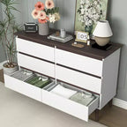 Cassettiera portaoggetti moderna GDFStudio Silas 47 in legno con 6 cassetti
