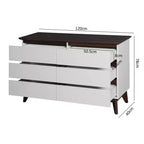 Cassettiera portaoggetti moderna GDFStudio Silas 47 in legno con 6 cassetti