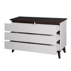 Cassettiera portaoggetti moderna GDFStudio Silas 47 in legno con 6 cassetti