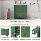 Meuble-lavabo de salle de bain avec évier combiné, meuble sous-vasque en bois avec tiroirs et portes, avec plateau amovible, cadre en bois massif, convient pour la salle de bain.