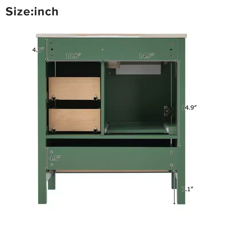 Meuble-lavabo de salle de bain avec évier combiné, meuble sous-vasque en bois avec tiroirs et portes, avec plateau amovible, cadre en bois massif, convient pour la salle de bain.