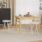 Lot de 2 tabourets pliants avec poignée, pieds antidérapants, capacité de 272 kg, tabouret pliant intérieur et extérieur pour adultes, pour dortoir, cuisine, coiffeuse