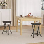 Lot de 2 tabourets pliants avec poignée, pieds antidérapants, capacité de 272 kg, tabouret pliant intérieur et extérieur pour adultes, pour dortoir, cuisine, coiffeuse