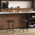 2 Pcs Folding Stool Chair with Handle, Non-Slip Feet, 600Lbs Capacity, Indoor and Outdoor Foldable Stool for Adults, for Dorm, Kitchen, Vanity