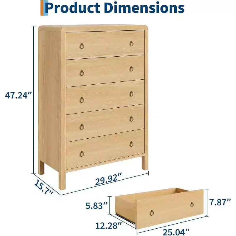 Cassettiera per Camera da Letto, Cassettiera Moderna per Armadio, Cassettiera per Vestiti in Legno, Organizzatore di Vestiti