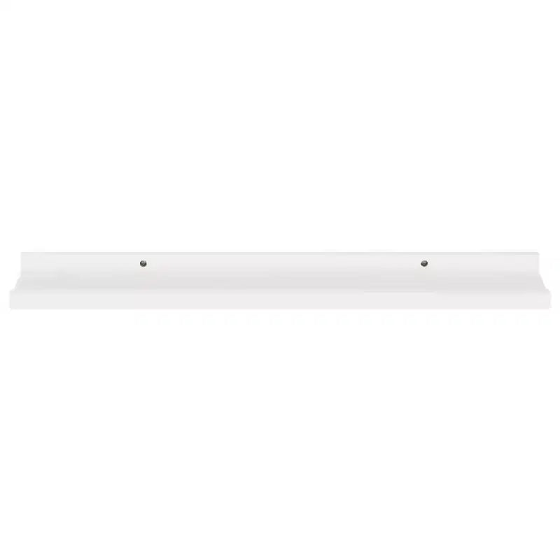 Étagère murale, lot de 4, MDF blanc, 60x9x3 cm, fixation murale