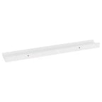 Étagère murale, lot de 4, MDF blanc, 60x9x3 cm, fixation murale