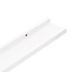 Étagère murale, lot de 4, MDF blanc, 60x9x3 cm, fixation murale