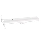 Étagère murale, lot de 4, MDF blanc, 60x9x3 cm, fixation murale