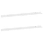 Mensola a muro set da 2 in MDF bianco 115 x 9 x 3 cm Montaggio a parete