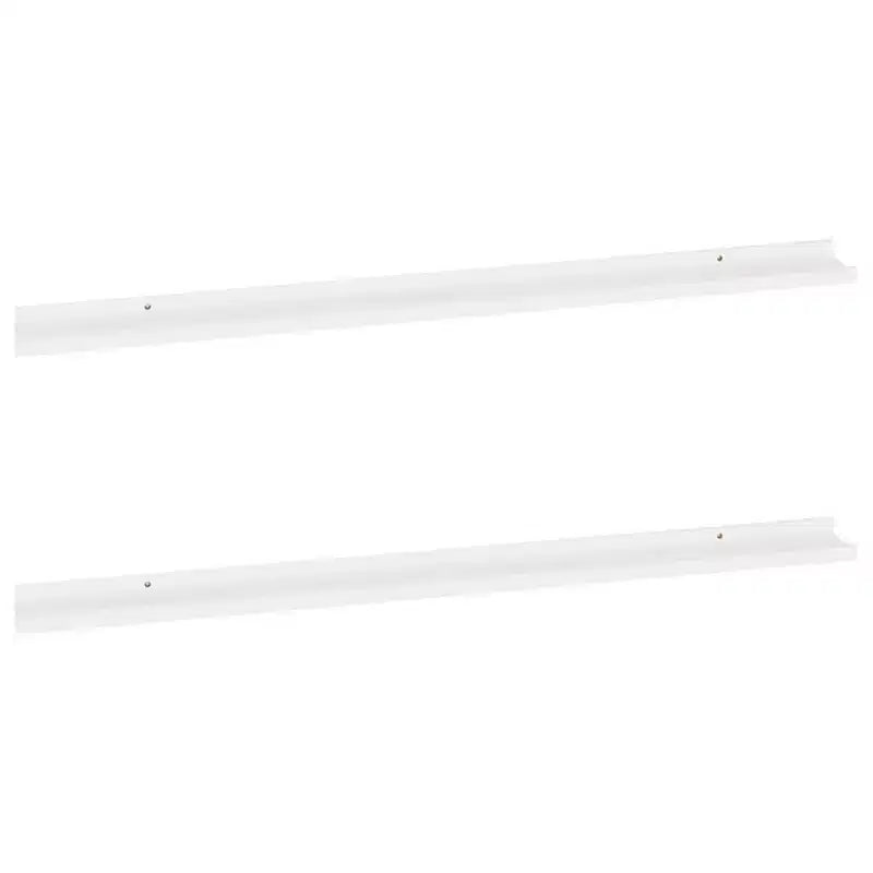 Mensola a muro set da 2 in MDF bianco 115 x 9 x 3 cm Montaggio a parete