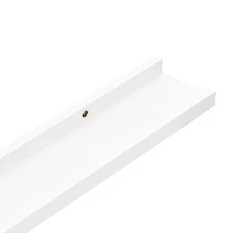 Mensola a muro set da 2 in MDF bianco 115 x 9 x 3 cm Montaggio a parete