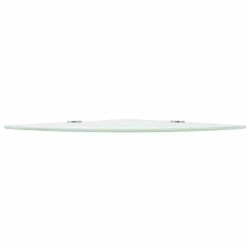 Étagère d'angle en verre trempé blanc 25 cm x 25 cm, fixation murale