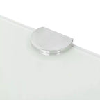 Étagère d'angle en verre trempé blanc 25 cm x 25 cm, fixation murale