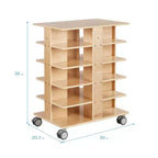 Torre Portaoggetti Mobile a 20 Scomparti ECR4Kids e 20 Contenitori, 5x4, Mobili per Bambini