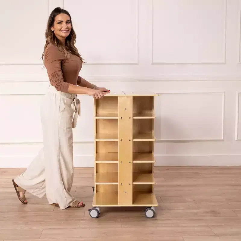 Torre Portaoggetti Mobile a 20 Scomparti ECR4Kids e 20 Contenitori, 5x4, Mobili per Bambini