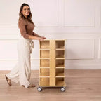 Torre Portaoggetti Mobile a 20 Scomparti ECR4Kids e 20 Contenitori, 5x4, Mobili per Bambini